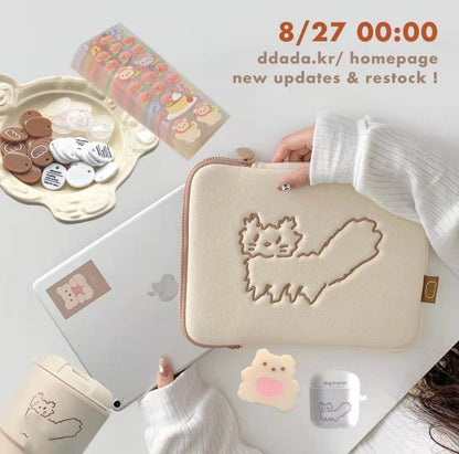 Compatible with Apple, Embroidery Ipad Tablet Laptop Bag