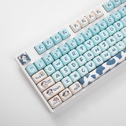 Small Square Milk Cow Moa Sublimation Keycaps