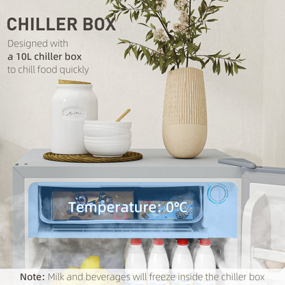 91L Freestanding Under-Counter Fridge With Lock - Grey