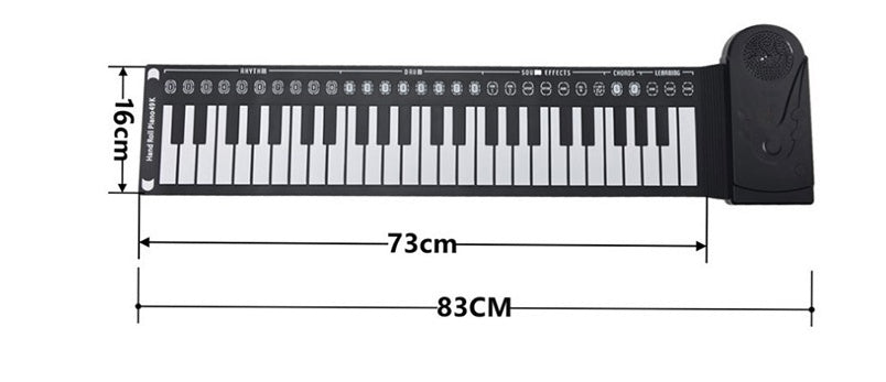 Silicone 49-key Scroll Piano Children&